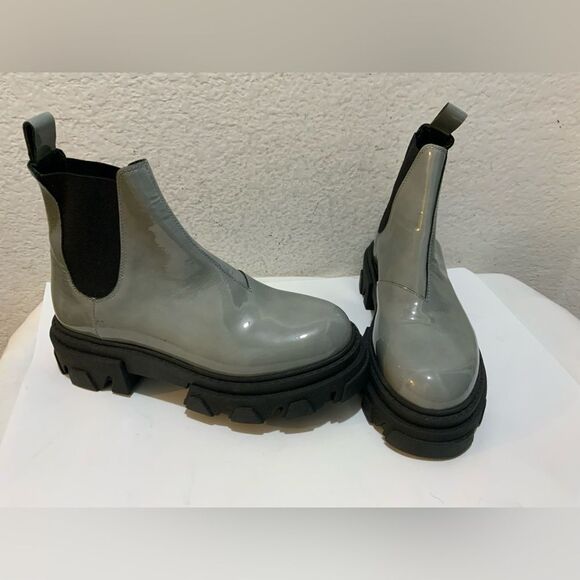 Sister Soeur Pippa Grey Patent ankle boots size 37 - Picture 1 of 10